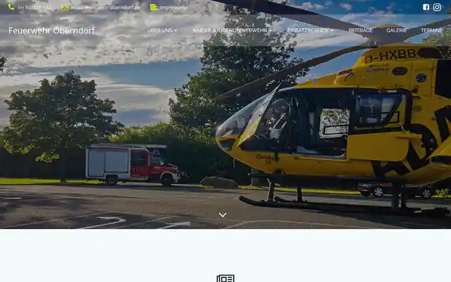 Website Feuerwehr Oberndorf – Screenshot